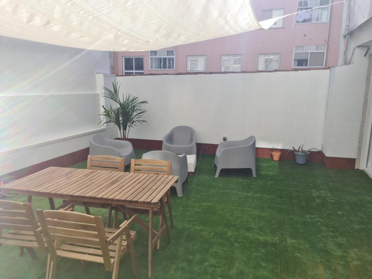 Amplio Y Moderno Piso De 4 Habitaciones Y Terraza Pontevedra Luaran gambar
